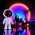 Mini Astronaut Sunset Projection Lamp