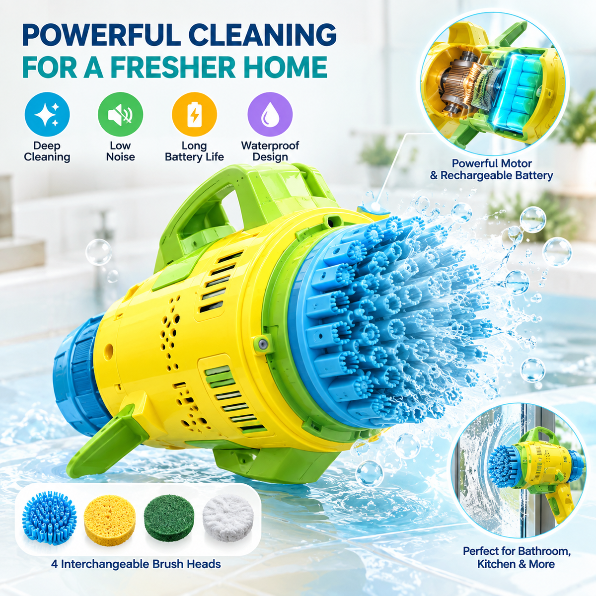 Rocket - 48-Hole Electric Bubble Machine