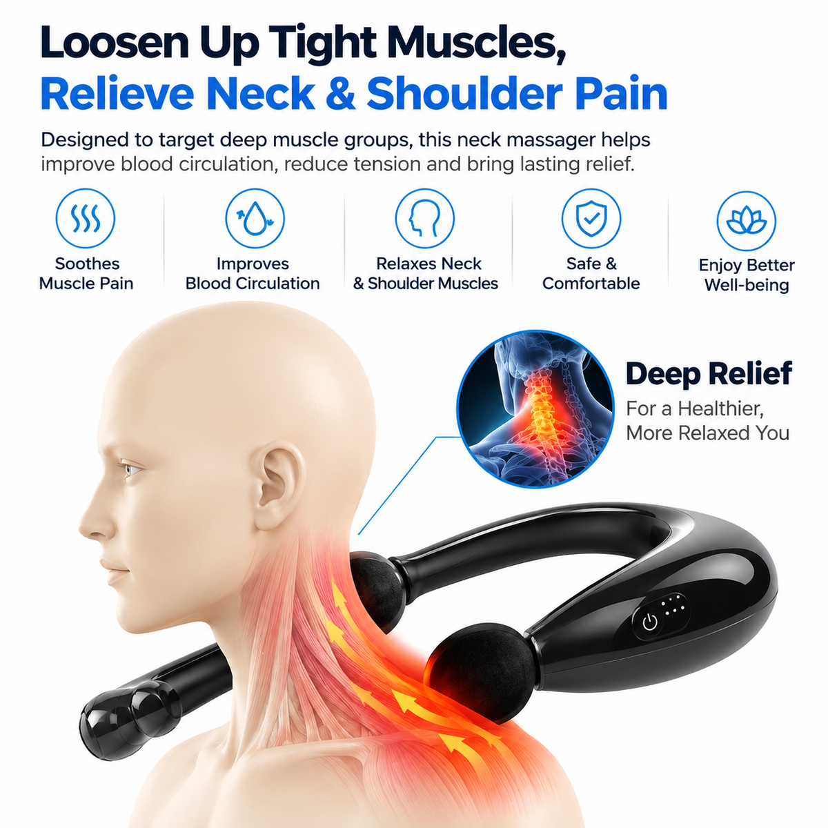 Mini Massage Gun – Wireless Muscle Massager